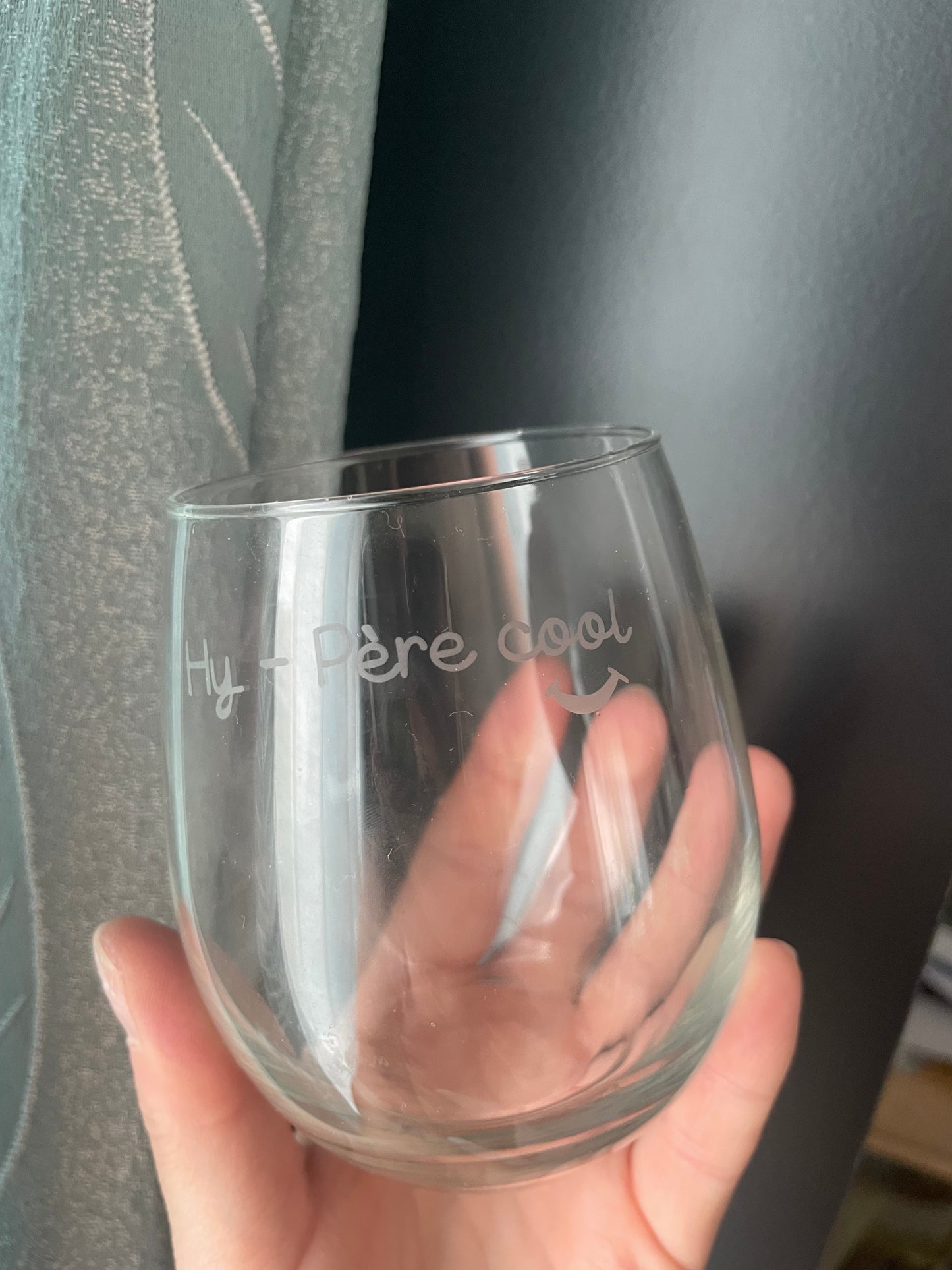 Verre gravé « humour »