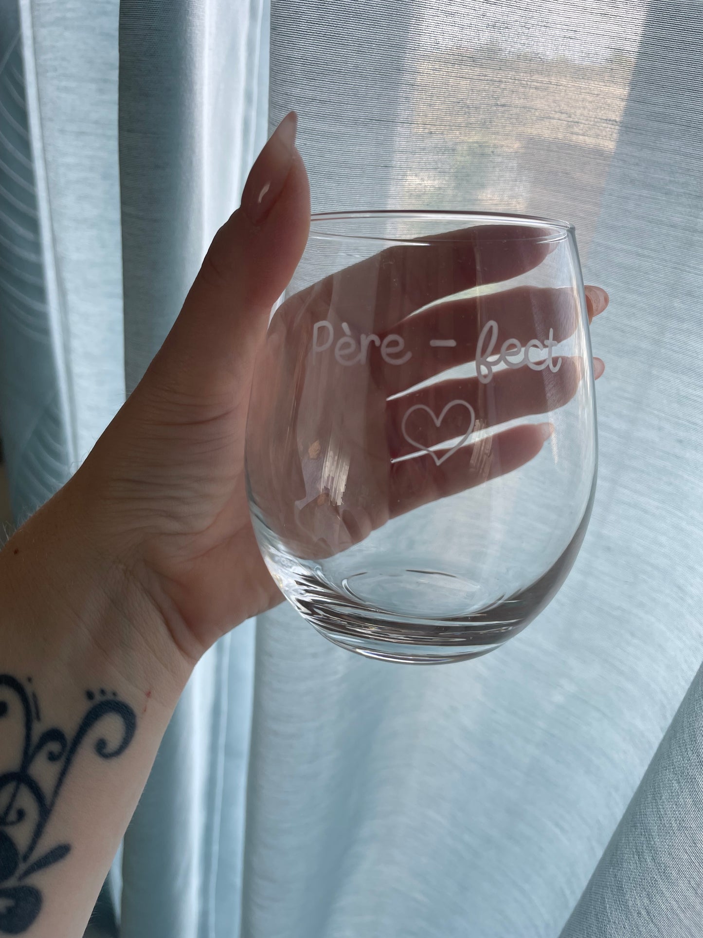 Verre gravé « humour »