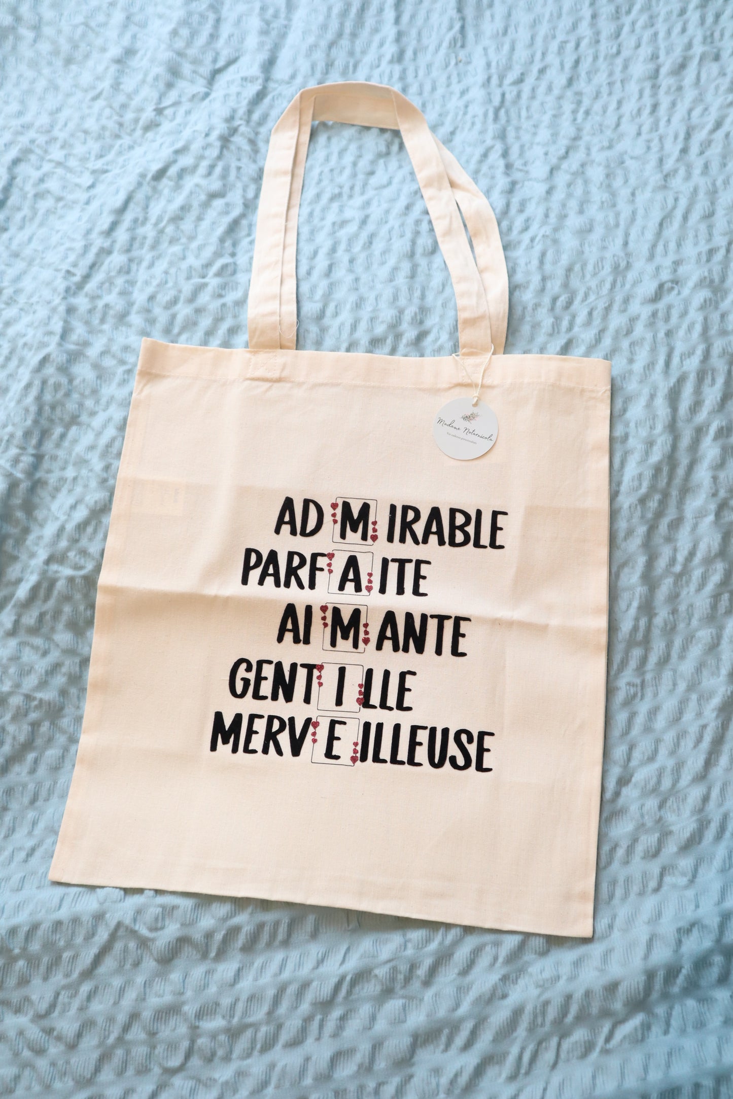 Tote-Bag Scrabble Rouge