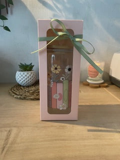 Canette en verre "livre"