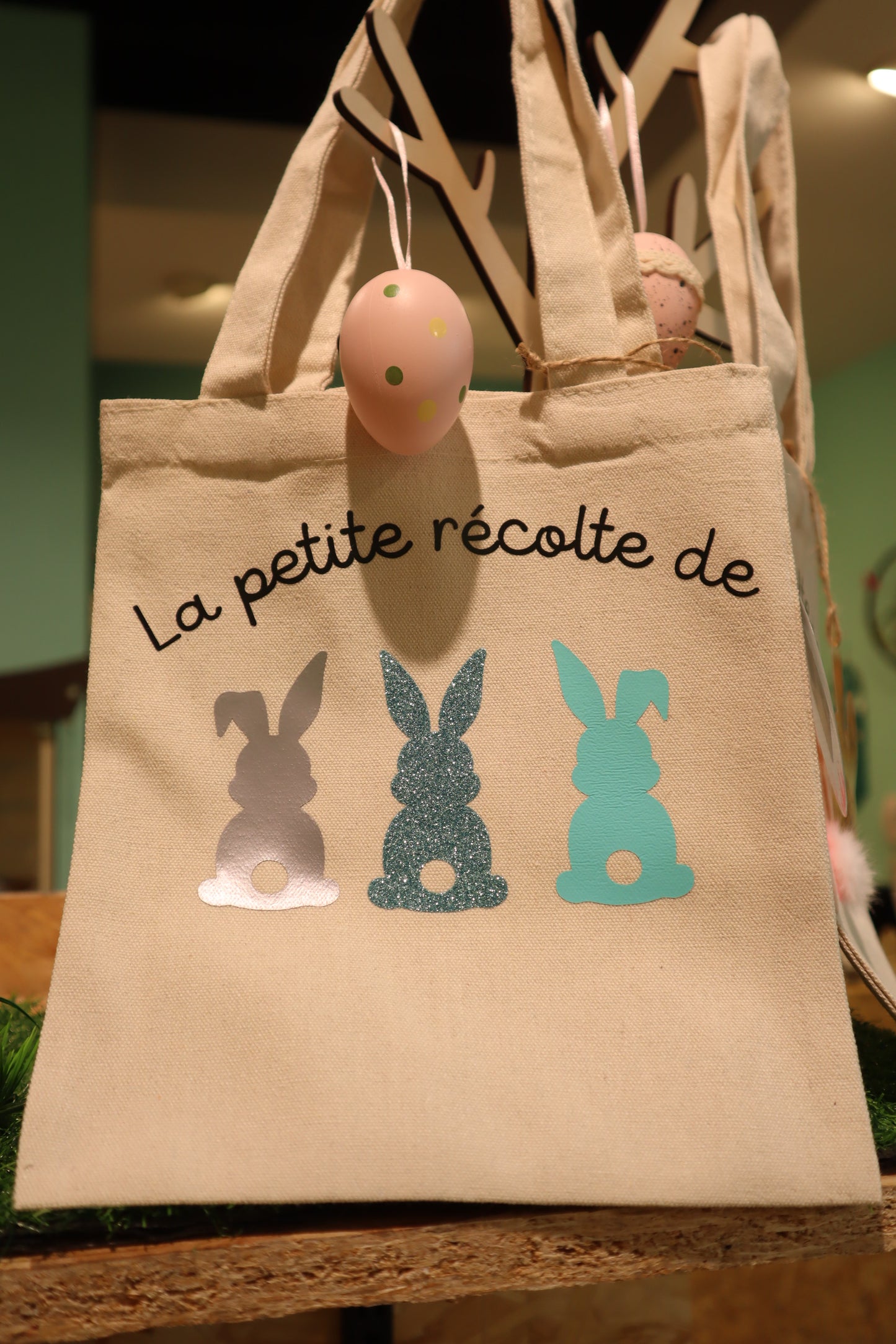 Mini tote-bag bleu