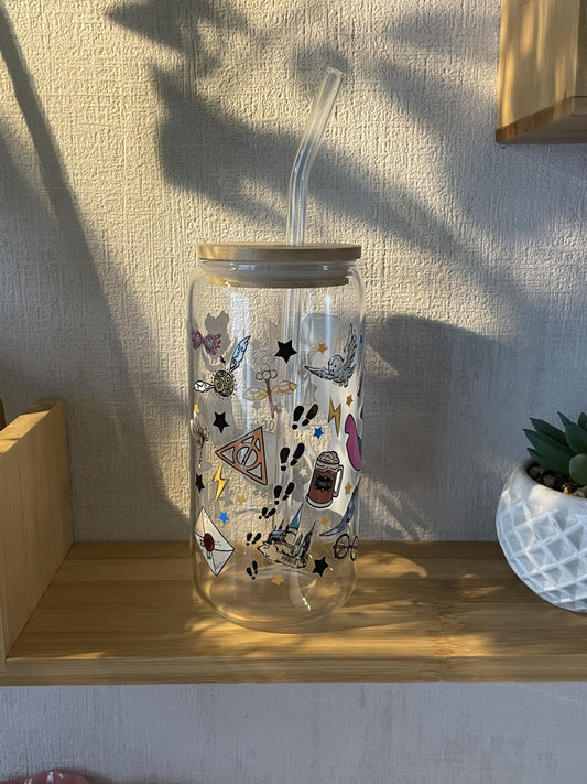 Canette en verre stitch harry potter