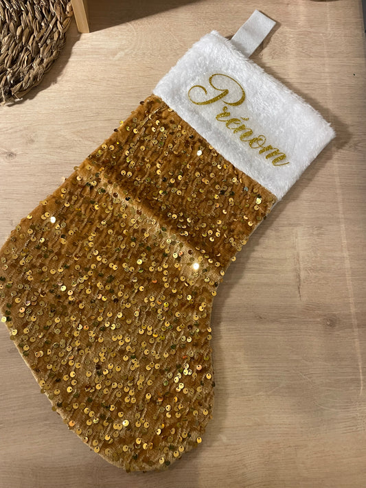 Chaussette de Noël paillette
