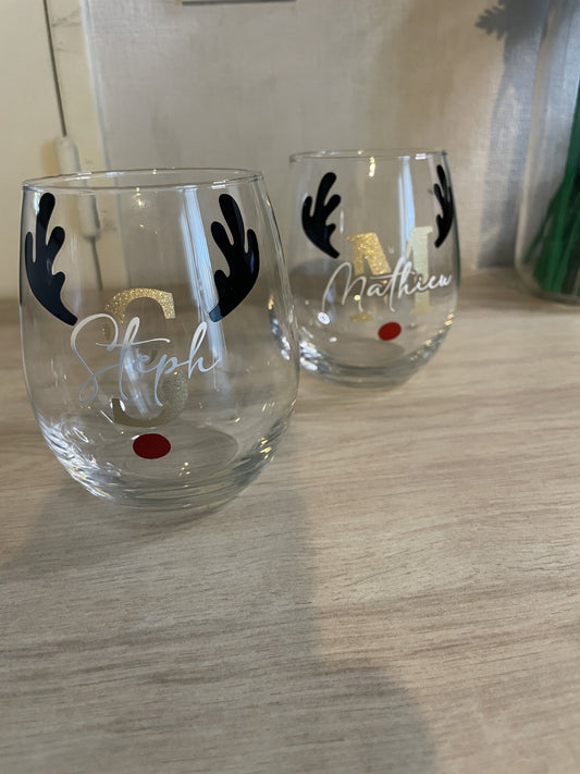 Verre de noël Cerf