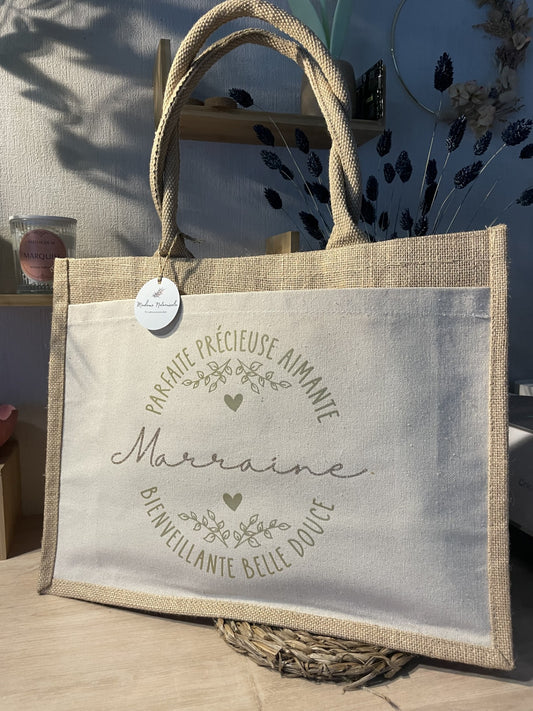 Cabas "mots doux" marraine
