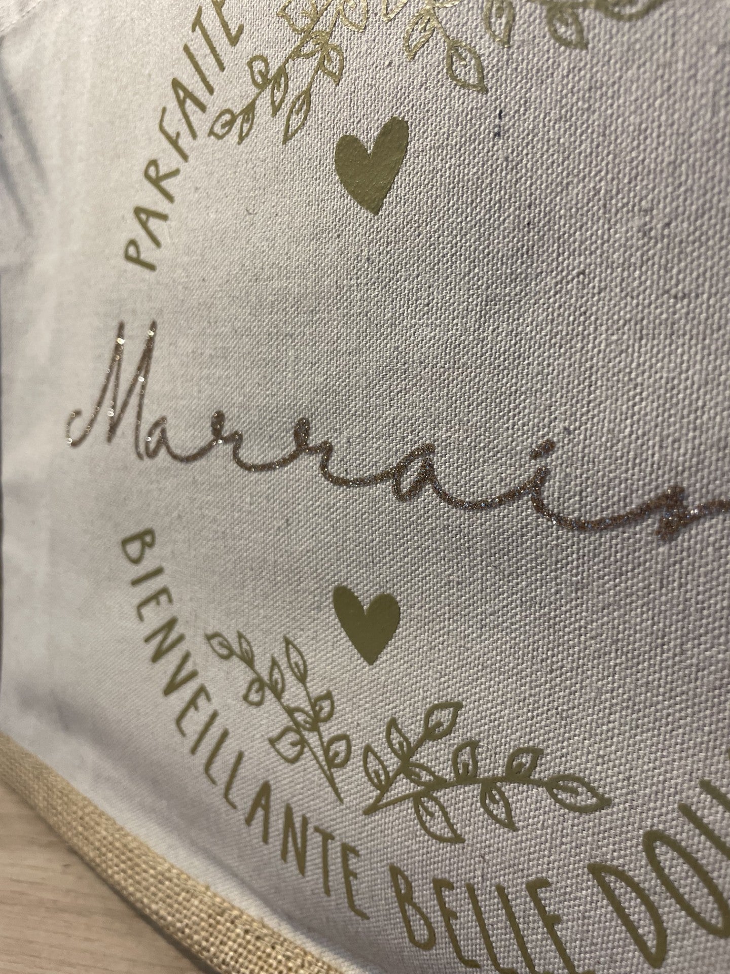 Cabas "mots doux" marraine