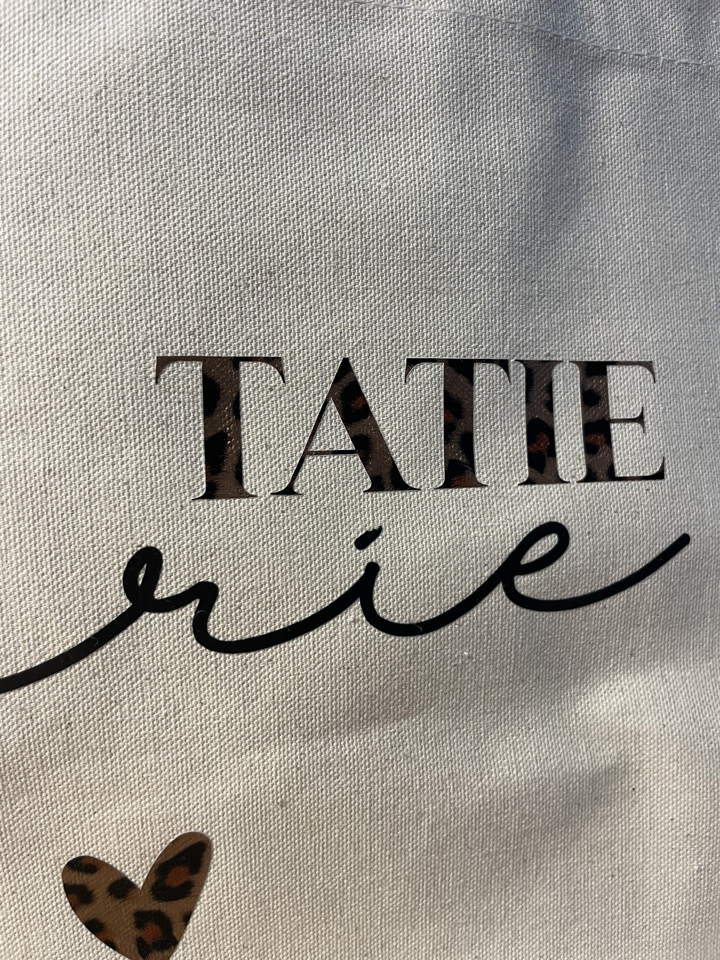 Cabas "coeur chéri ggrr" Tatie