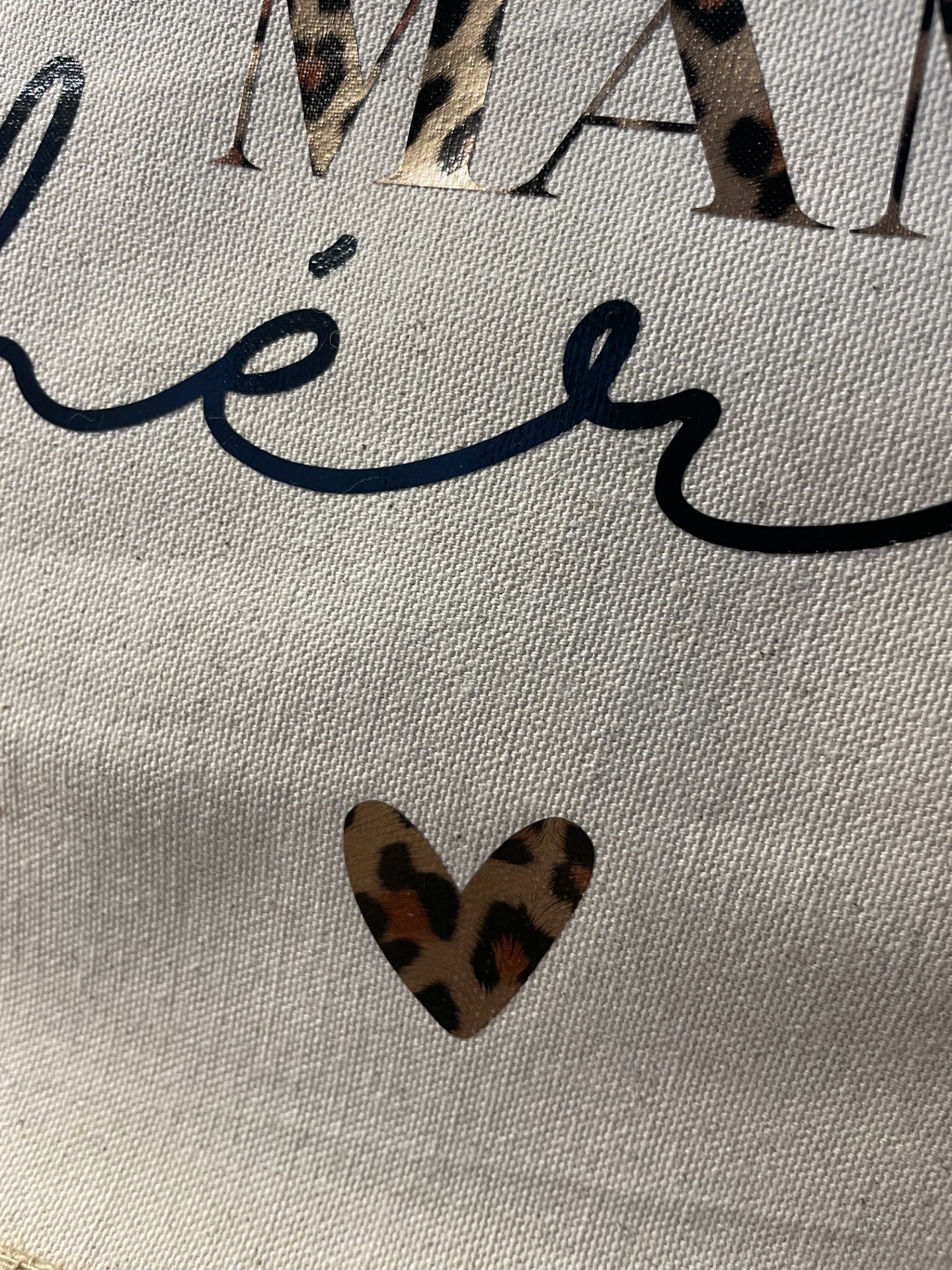 Cabas "coeur chéri ggrr" Maman