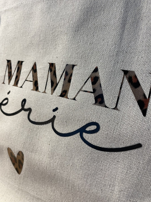 Cabas "coeur chéri ggrr" Maman