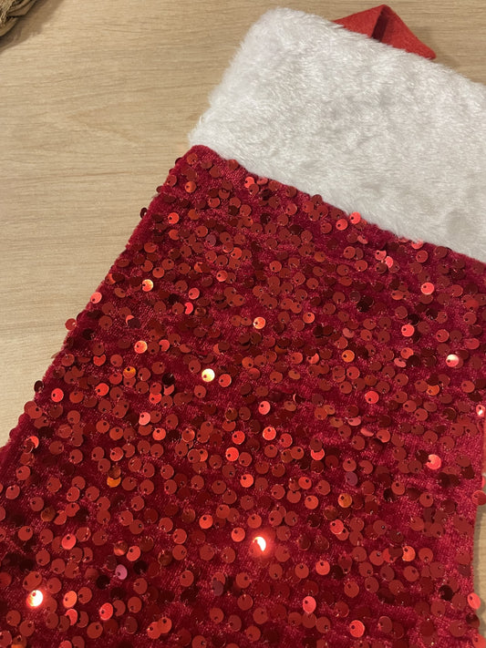 Chaussette de Noël paillette